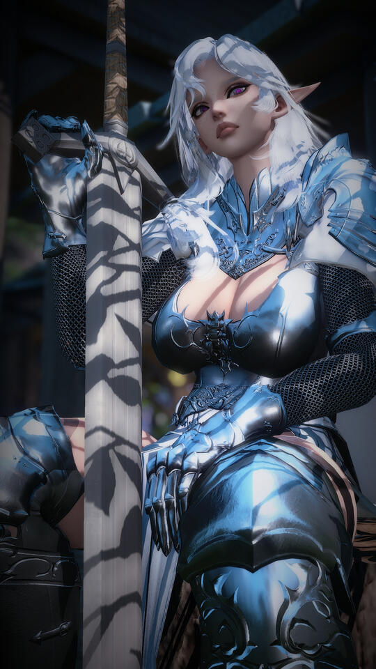 16/08/2026 A knight taking her rest whilst looking down upon you. Gpose commission from 16/08/2026
