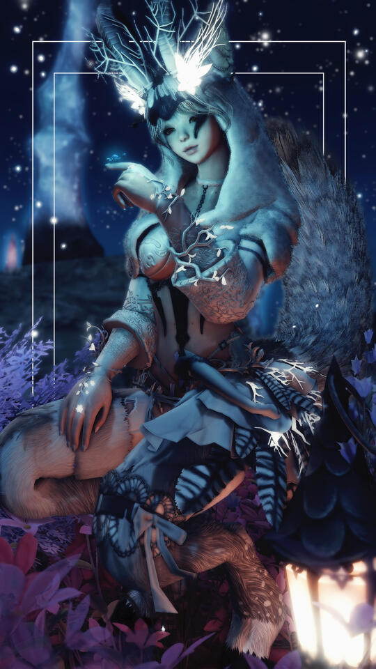 23/12/2024 A cute satyr girl finds herself among the fireflies, a gpose commission from 23/12/2024