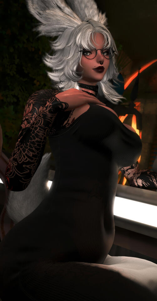 Gpose of a bunny girl showing off her assets (TUMMY!!!) taken on 08/03/2026